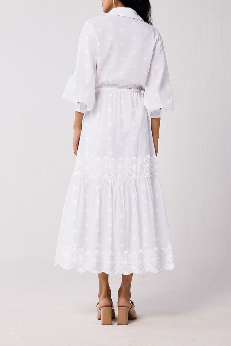 Flowing Tiered Maxi Dress, Alternate, color, White