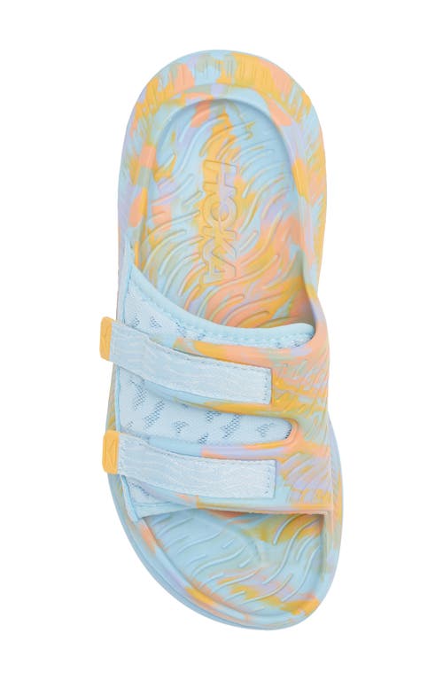 Hoka Gender Inclusive Ora Luxe Slide Sandal In Summer Song/amber Yellow