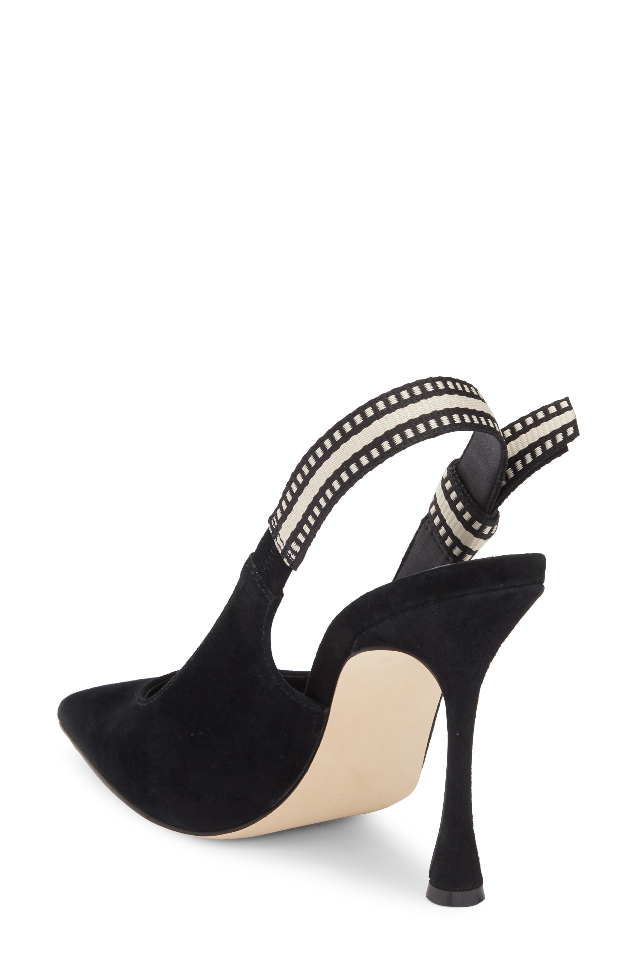 Steve Madden Bri Slingback Pump, Alternate, color, Black Suede