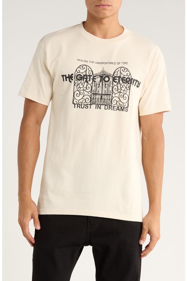 We Are Not Alone Cotton Graphic T-Shirt, Main, color, CREAM