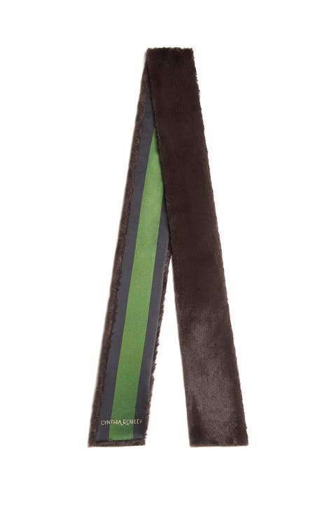 Out East Faux Fur Silk Scarf