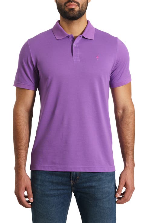 Lightning Embroidered Piqué Polo