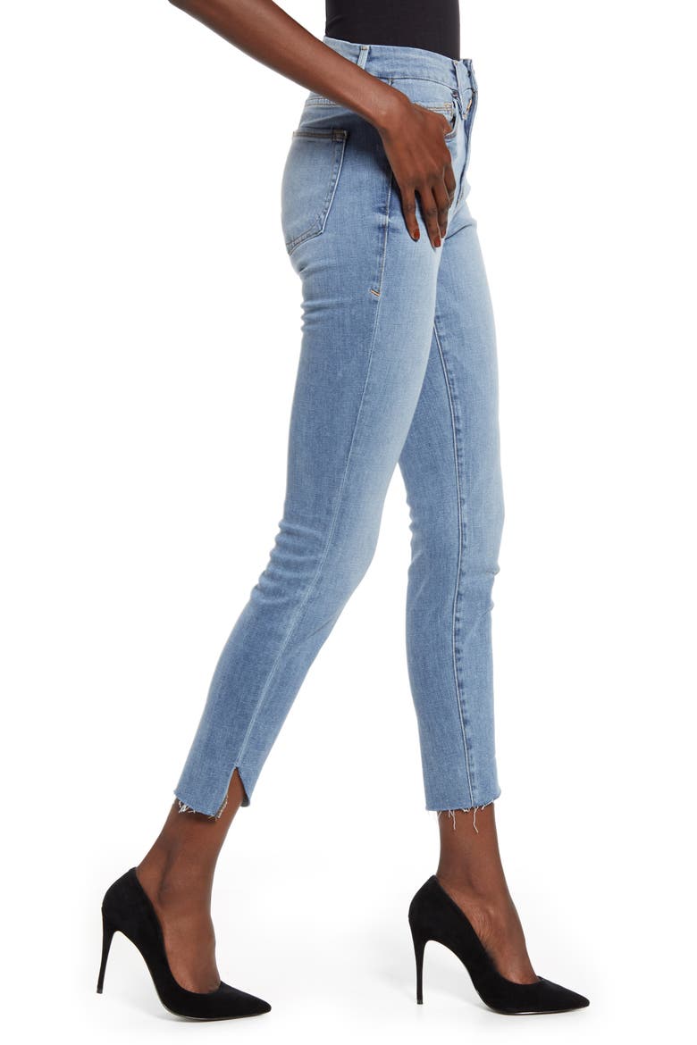 Good Legs High Waist Cascade Hem Skinny Jeans, Alternate, color, BLUE605