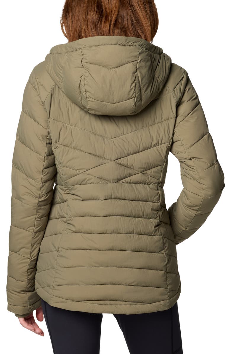 Columbia Joy Peak<sup>™</sup> II Hooded Water Repellent Jacket, Alternate, color, Stone Green