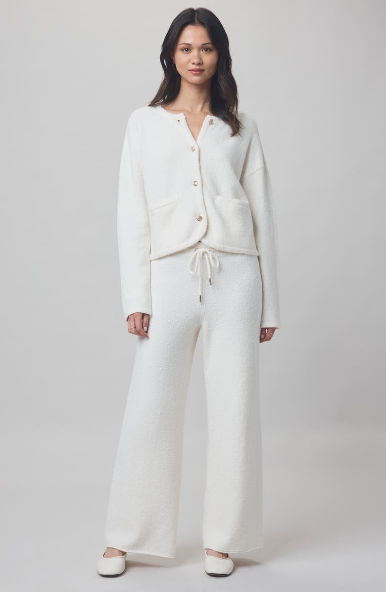 Splendid x @cellajaneblog Bouclé Cardigan, Alternate, color, Snow