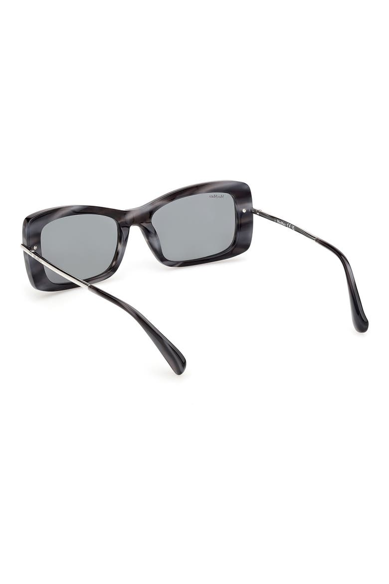 54mm Rectangular Sunglasses, Alternate, color, COLOURED HORN / SMOKE