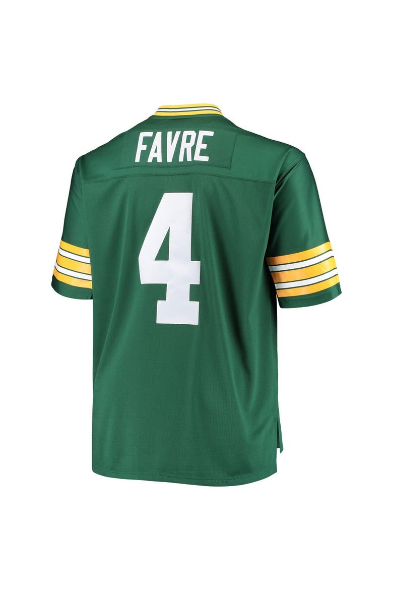 Men's Mitchell & Ness Brett Favre Green Green Bay Packers Big & Tall 1996 Retired Player Replica Jersey, Alternate, color, Green
