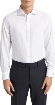 Charles Tyrwhitt Non-Iron Clifton Weave Cutaway Slim Fit Shirt Double Cuff