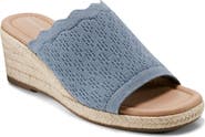 Easy Spirit Shanice Wedge Espadrille Slide Sandal - Wide Width Available