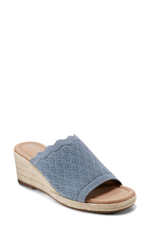 Shop Easy Spirit Shanice Wedge Espadrille Slide Sandal In Blue