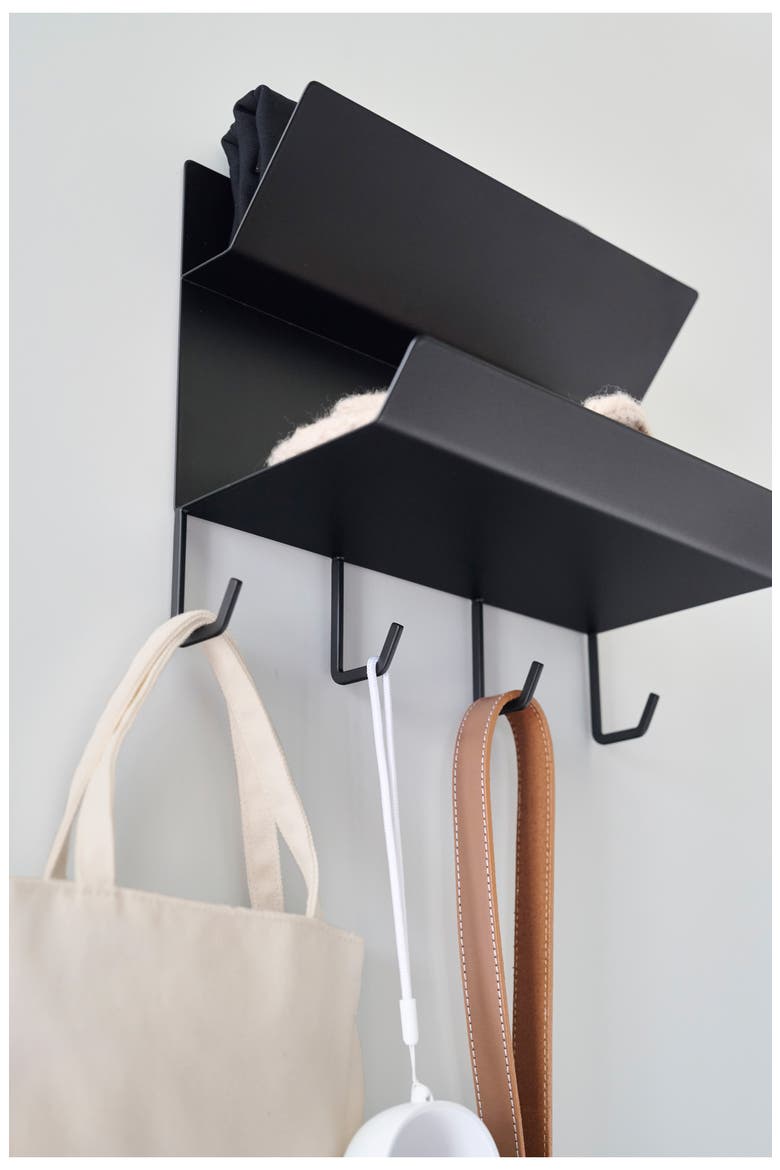 Magnetic Entryway Rack, Alternate, color, BLACK