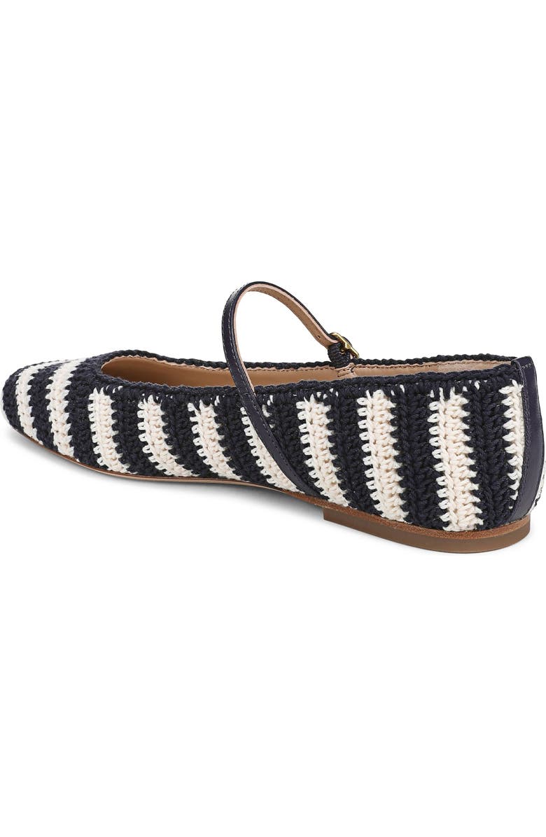 Veronica Beard Ellie Crochet Flat, Alternate, color, Navy/ Ecru