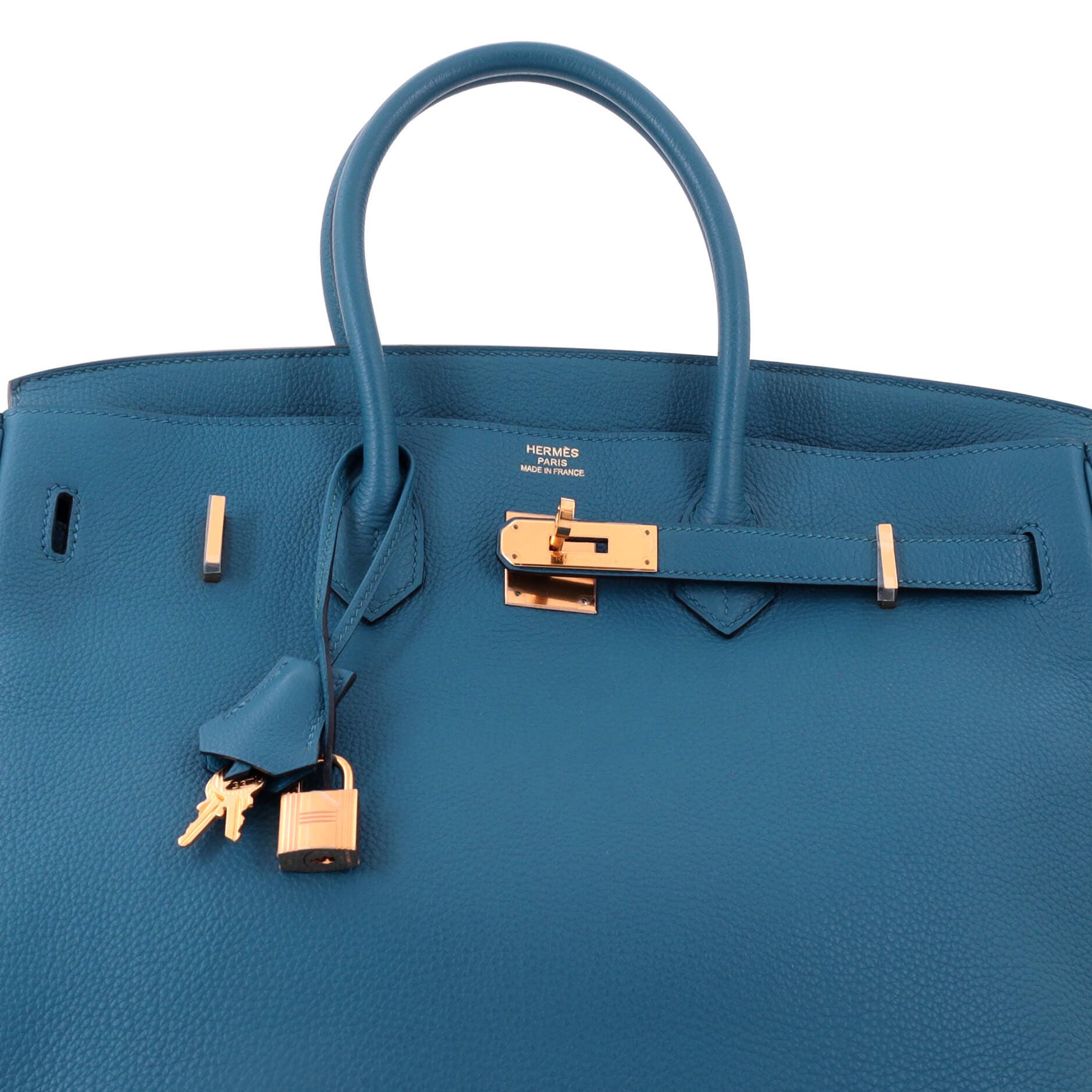 Birkin Handbag Blue Togo with Gold Hardware 35, Alternate, color, Colvert