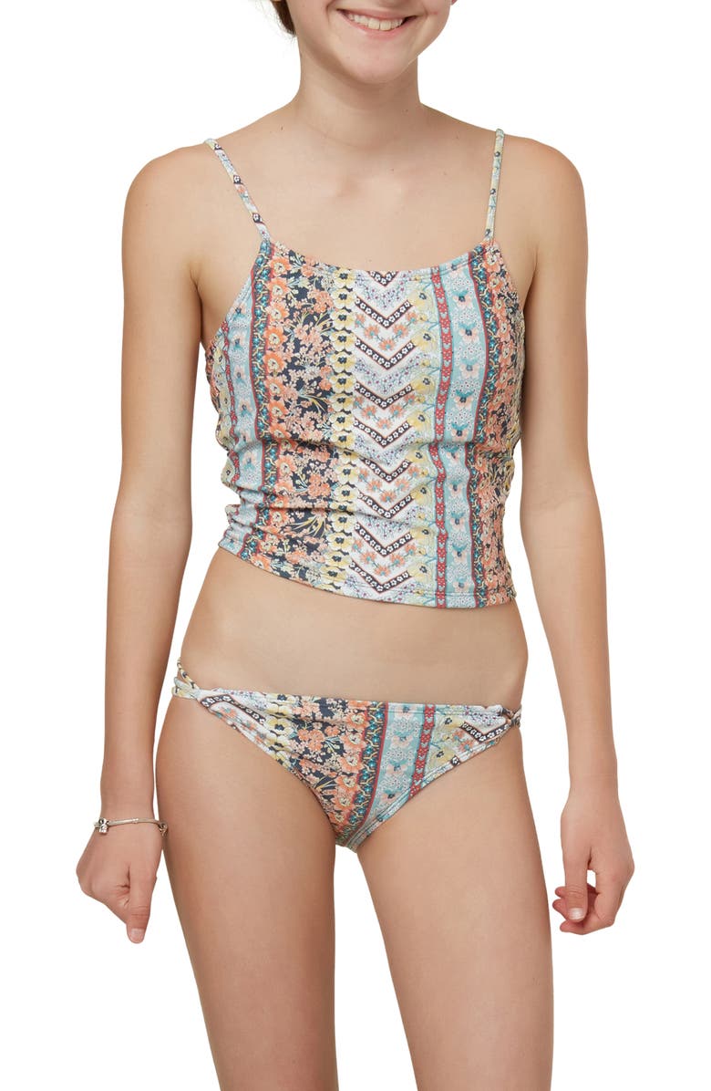 O'Neill Kids' Coco High-Neck Tankini Two-Piece Swimsuit, Main, color, 