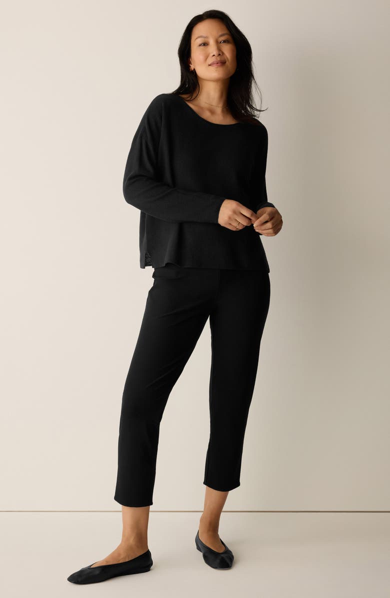 Eileen Fisher Slit Back Slim Crop Pants, Alternate, color, 