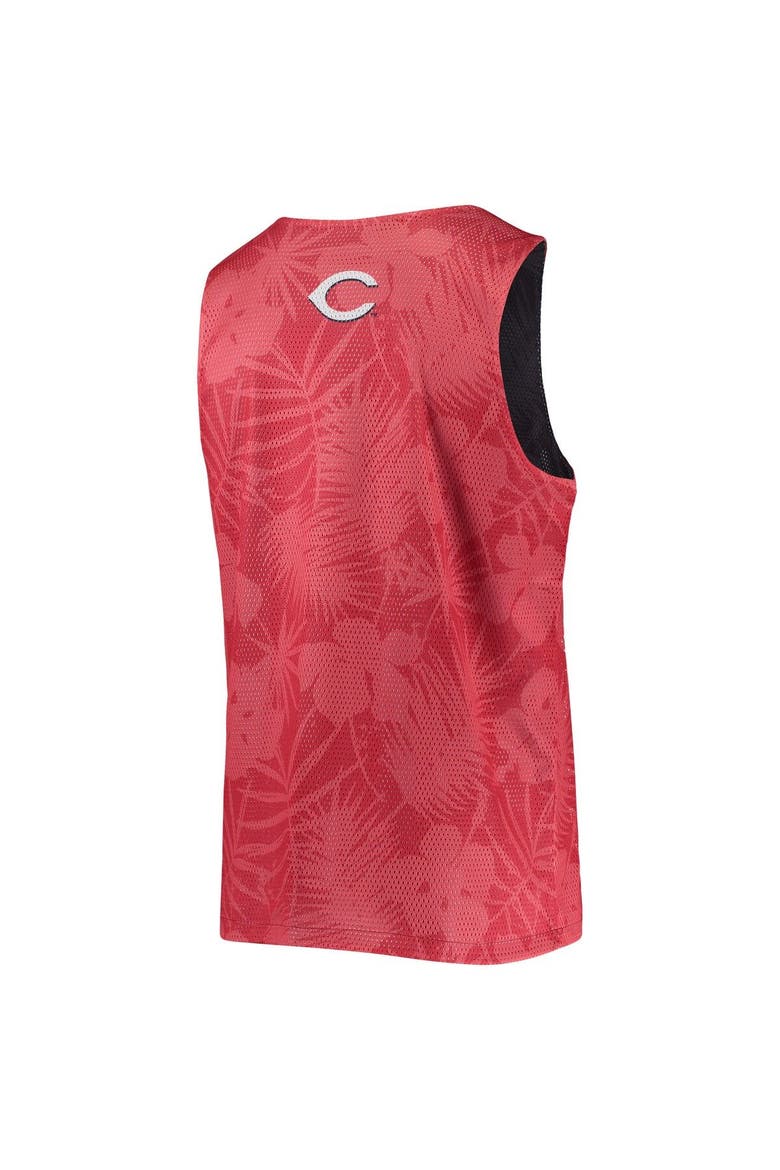 Men's FOCO Red Cincinnati Reds Floral Reversible Mesh Tank Top, Alternate, color, Red
