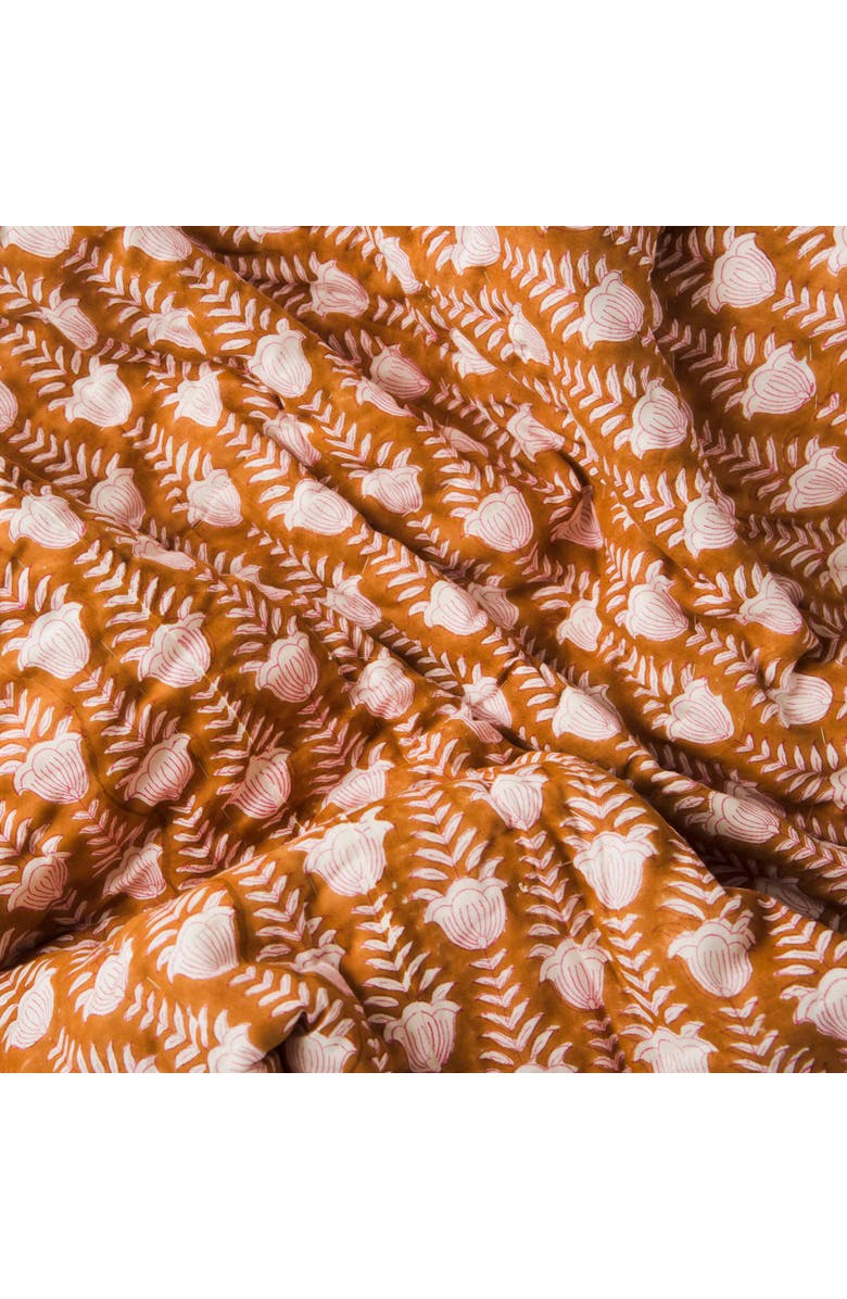 Mela Artisans Tulip Cotton Handcrafted Throw, Alternate, color, Floral