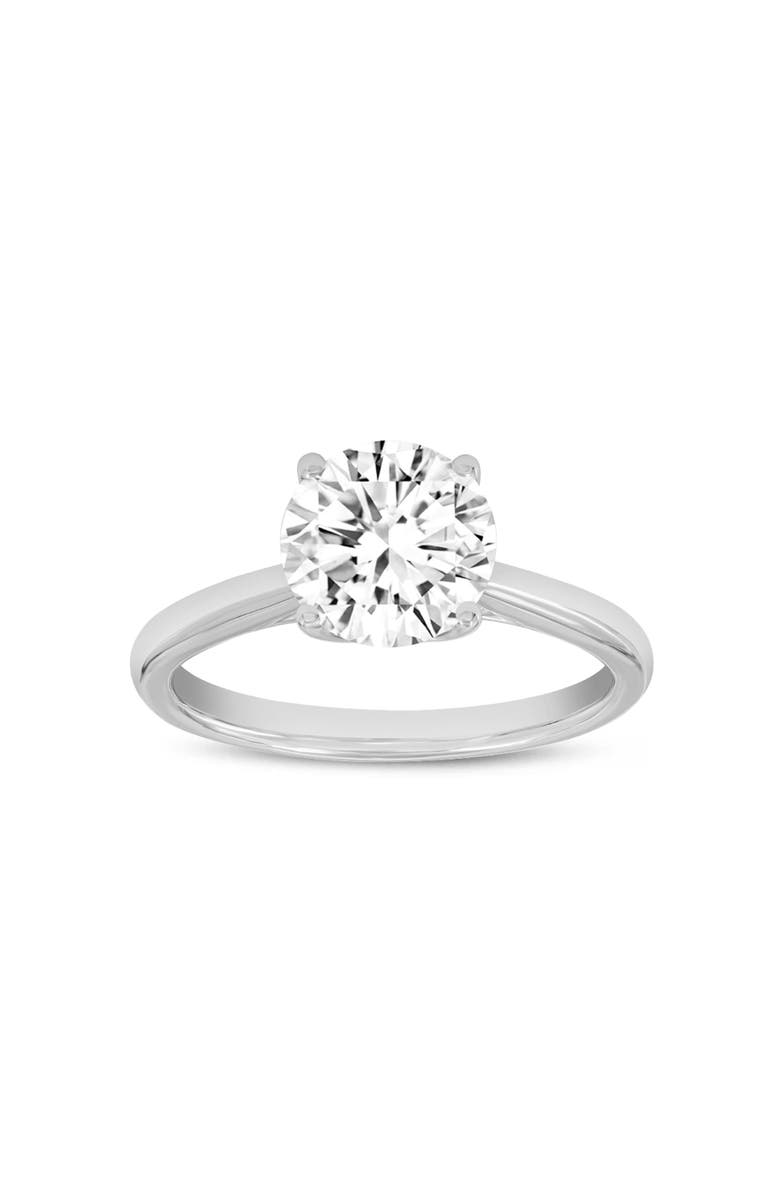 LuvMyJewelry Sophia 14K White Gold Round Lab Grown Diamond Solitaire Engagement Ring - 2 ctw, Main, color, 14K White Gold