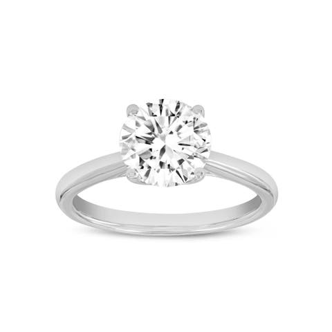 Sophia 14K White Gold Round Lab Grown Diamond Solitaire Engagement Ring - 2 ctw