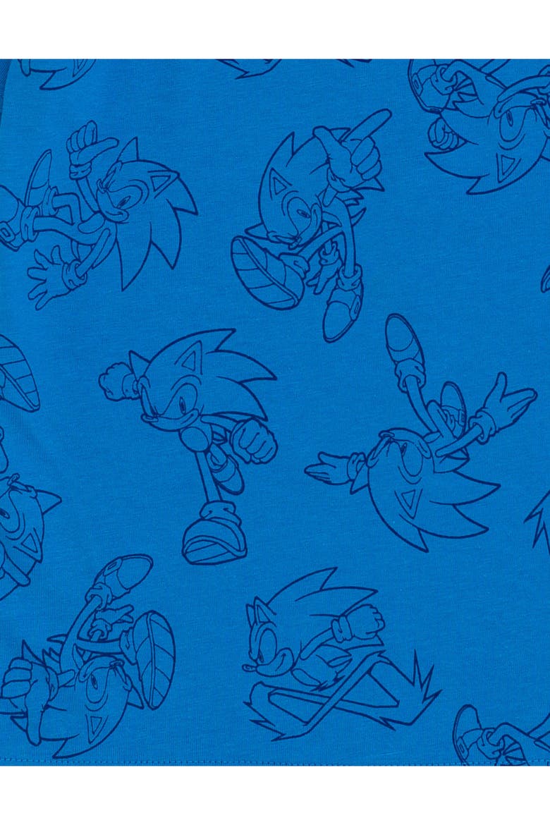 Sonic the Hedgehog Hooded Long Sleeve T-Shirt, Alternate, color, Sonic Blue
