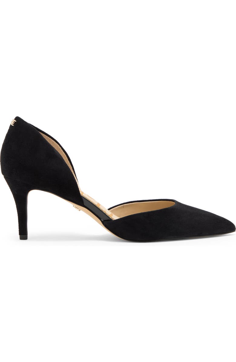 Sam Edelman Jaina Suede d'Orsay Pump, Alternate, color, Black Suede-25