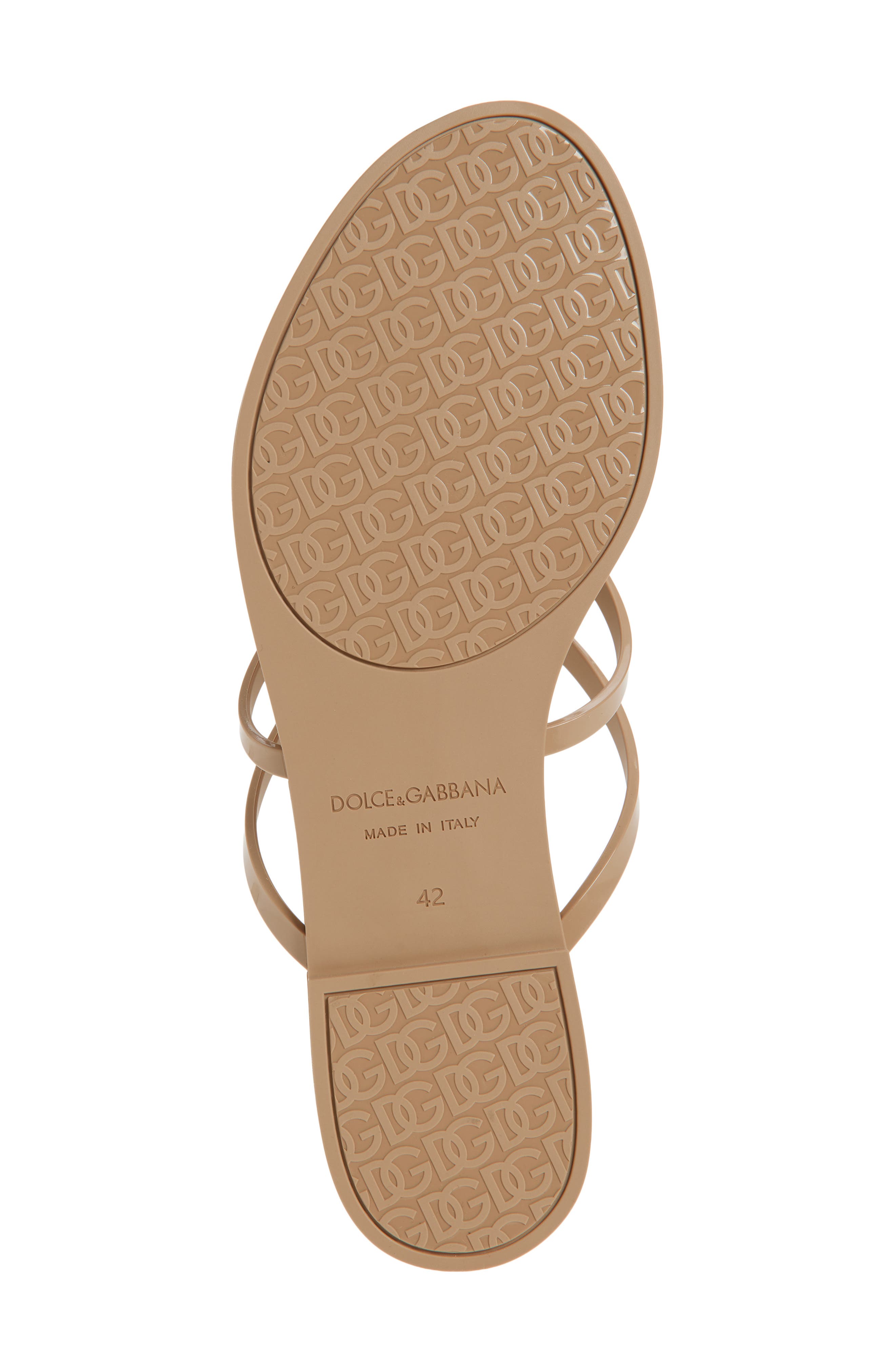 Dolce&Gabbana Logo Flip Flop, Alternate, color, Cipria/ Oro