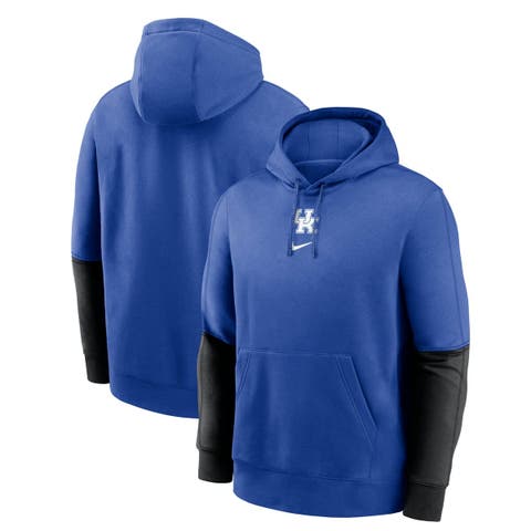Men's Nike Royal/Anthracite Kentucky Wildcats 2024 Sideline Club Pullover Hoodie