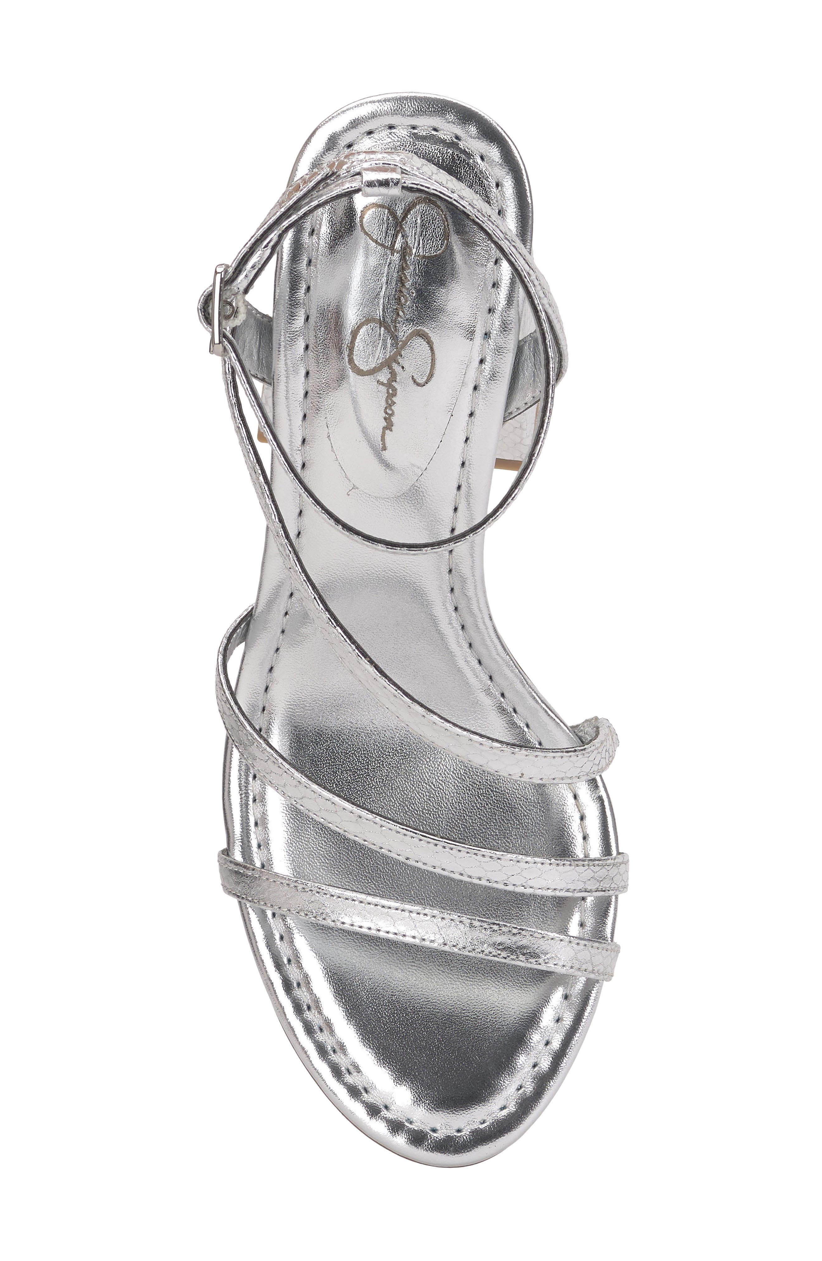 Jessica Simpson Reyvin Ankle Strap Sandal, Alternate, color, Silver