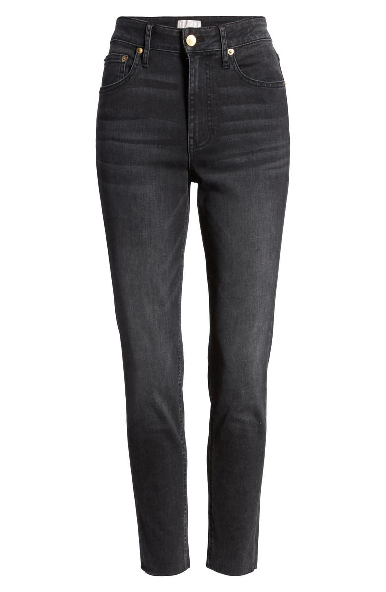 Rachel Parcell Raw Hem Skinny Ankle Jeans, Alternate, color,