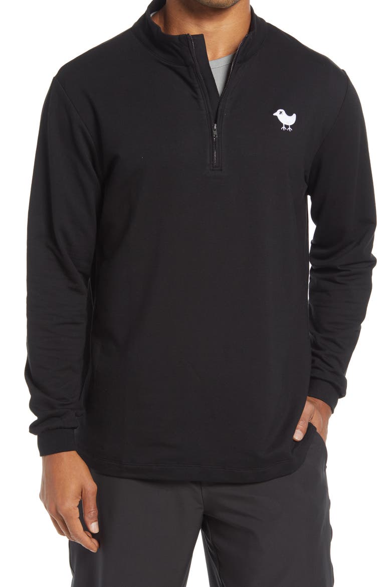 Quarter Zip Golf Pullover, Main, color, BLACK