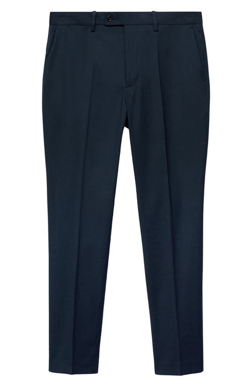 Mango Milan Slim Fit Suit Pants In Blue