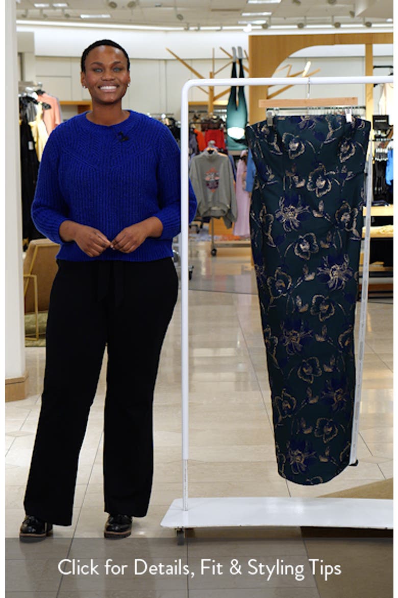 Metallic Strapless Jacquard Column Gown video