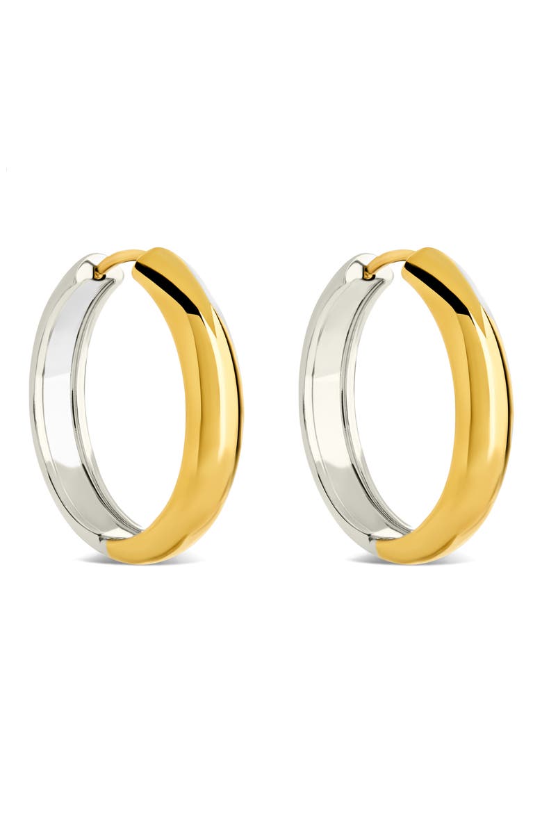 Two Tone Hoop Earrings, Alternate, color, DUAL TONE