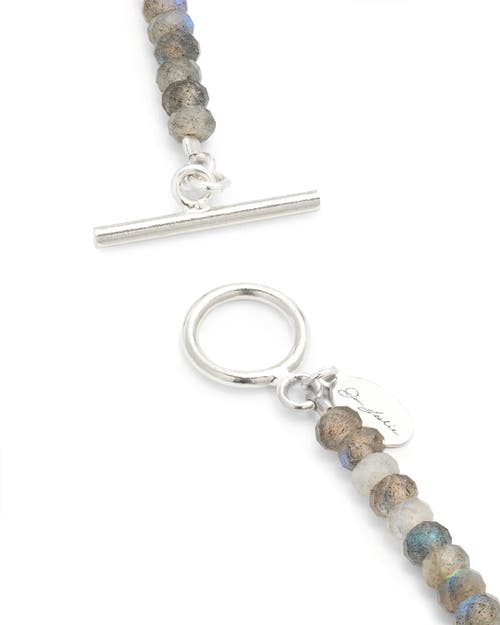 Jan Leslie Gemstone Beaded Necklace With Sterling Silver Lobster Closure In Green