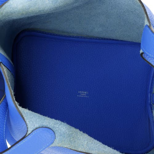 Pre-owned Hermes Hermes Picotin Lock Bag Clemence Mm In Blue
