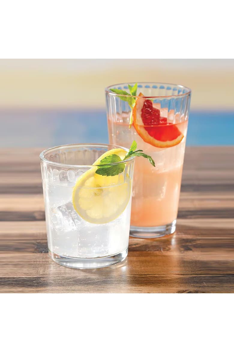 Moonstone 4 Piece 13.5 Ounce Double Old-Fashioned Glass Set, Alternate, color, Clear