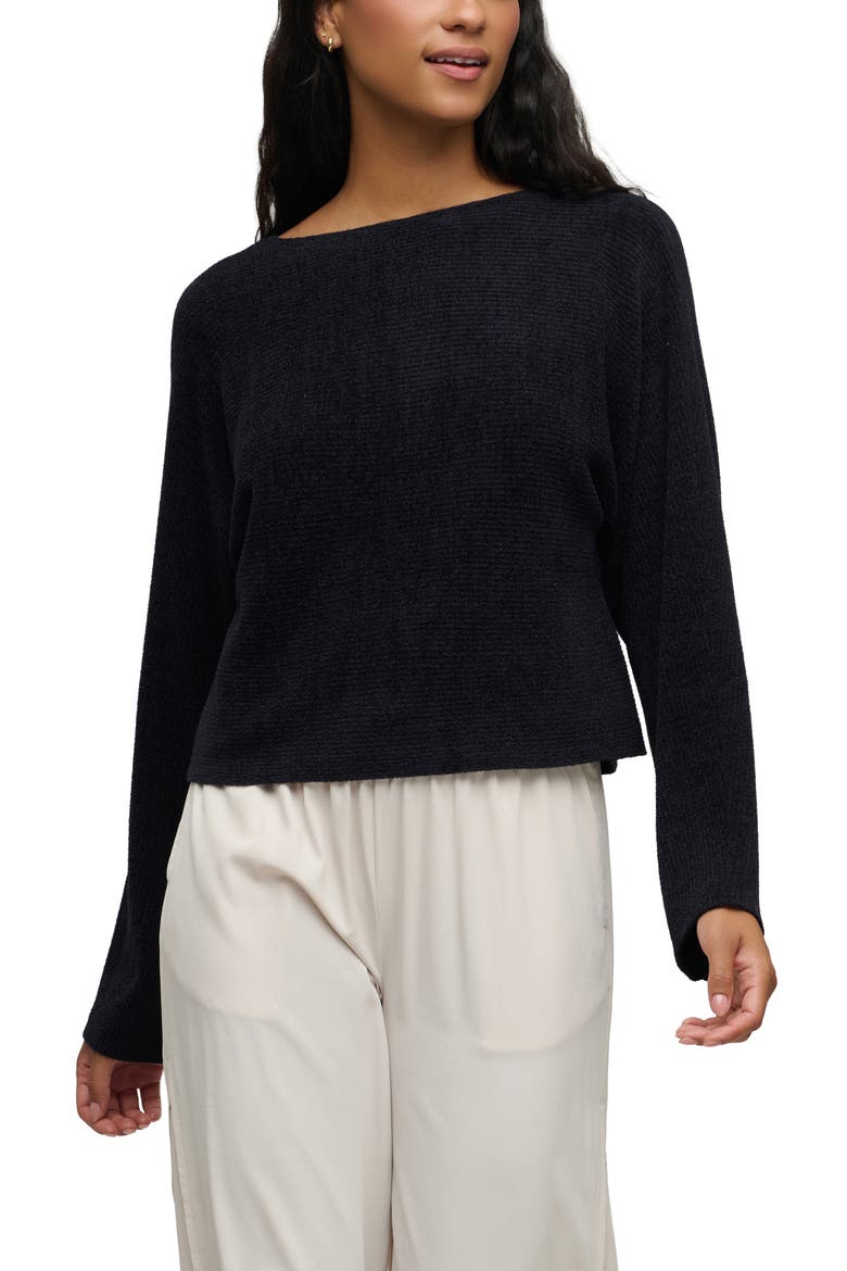 CozyChic Ultra Lite® Rib Dolman Shirt, Main, color, BLACK