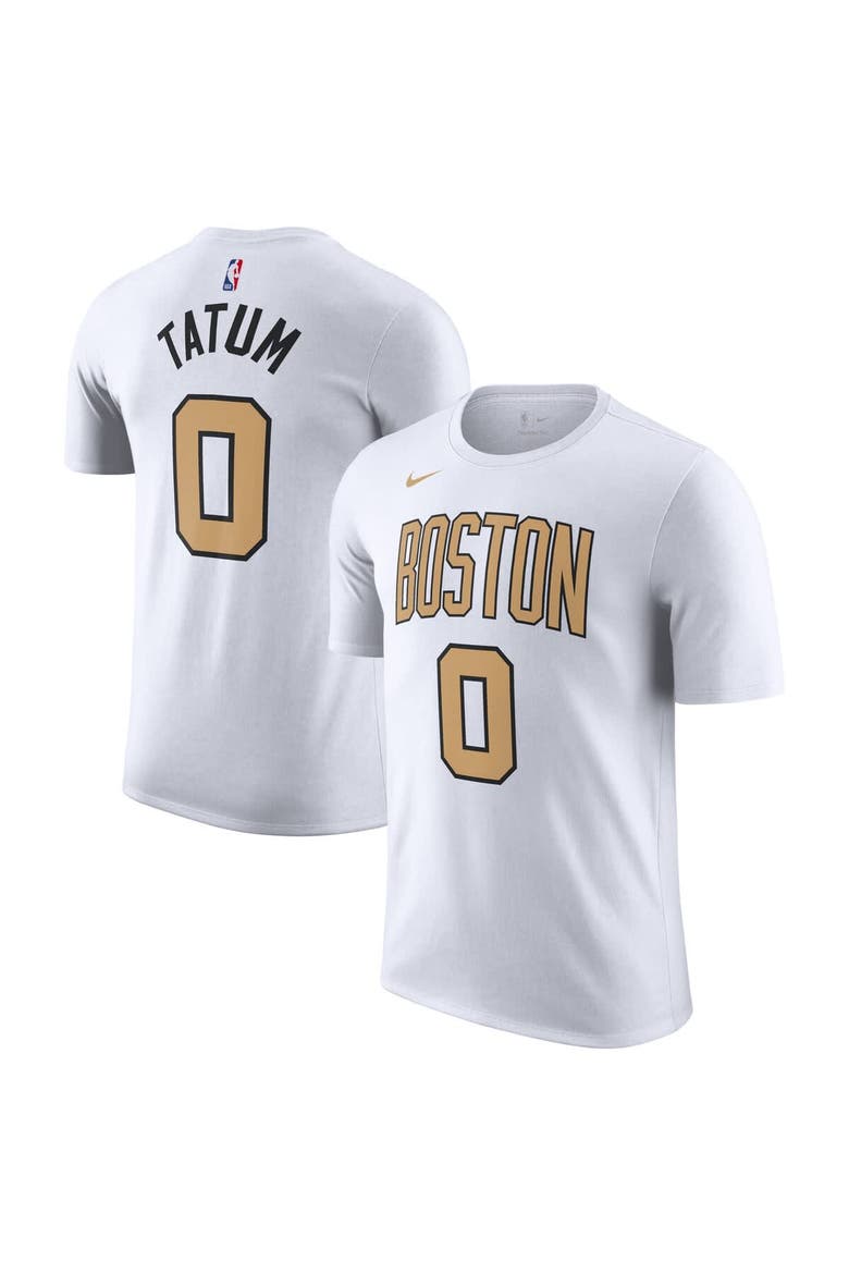 Unisex Nike Jayson Tatum White Boston Celtics 2025/26 City Edition Name & Number T-Shirt, Main, color, White