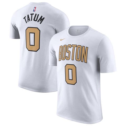 Unisex Nike Jayson Tatum White Boston Celtics 2025/26 City Edition Name & Number T-Shirt