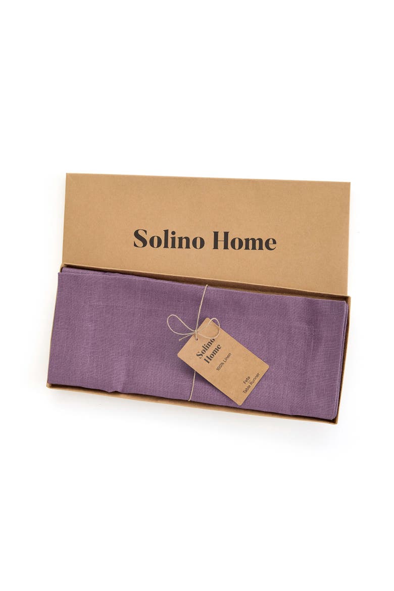 Linen Table Runner - Fete, Alternate, color, Mulberry