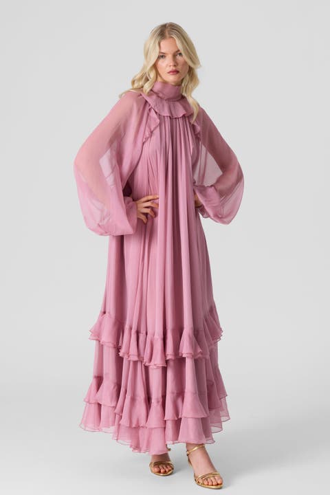 Silk Chiffon Maxi Dress
