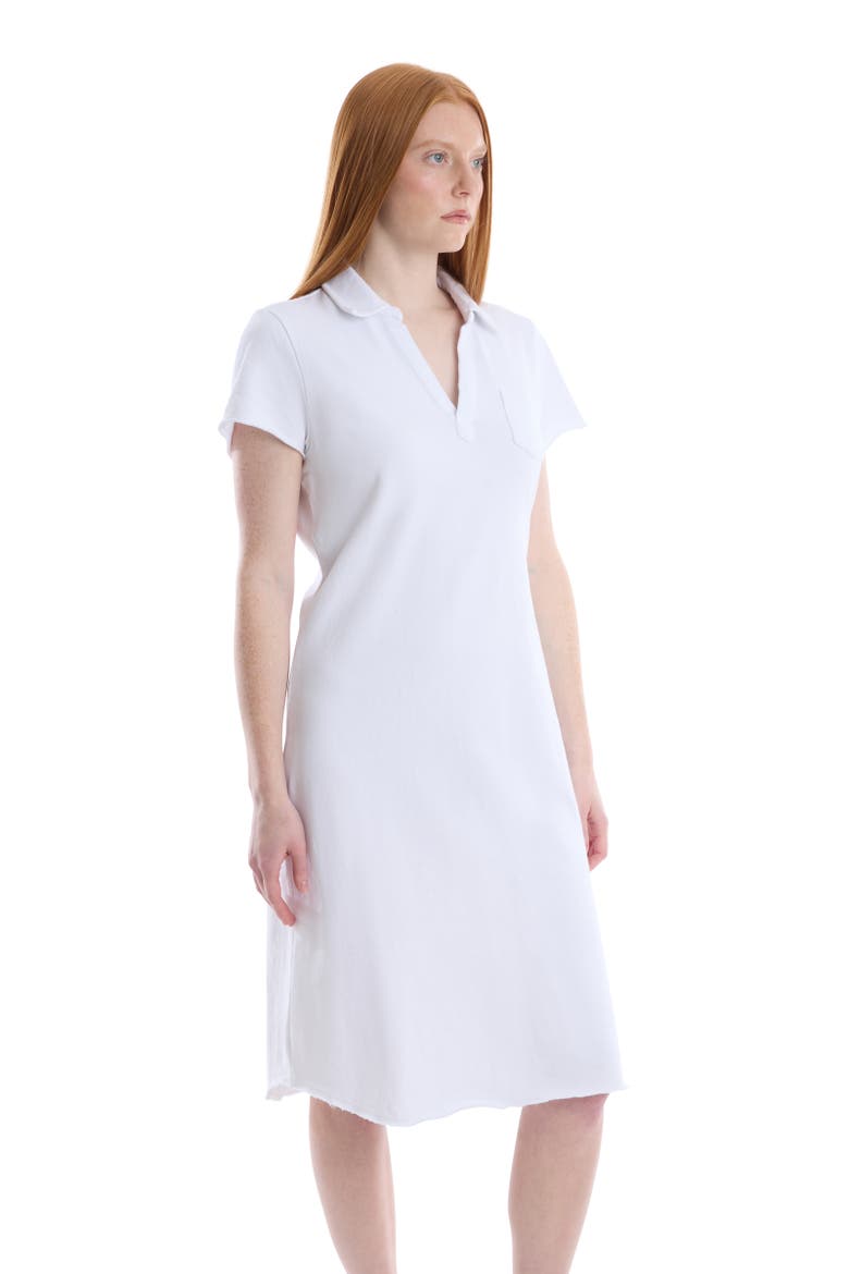 Polo Dress with Chest Pocket, Alternate, color, White