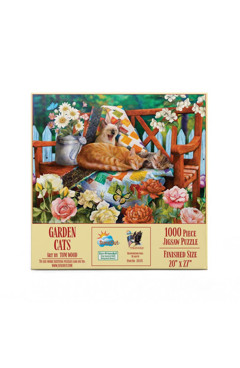 Sunsout Garden Cats 1000 piece Jigsaw Puzzle for Adults, Alternate, color, Multicolor