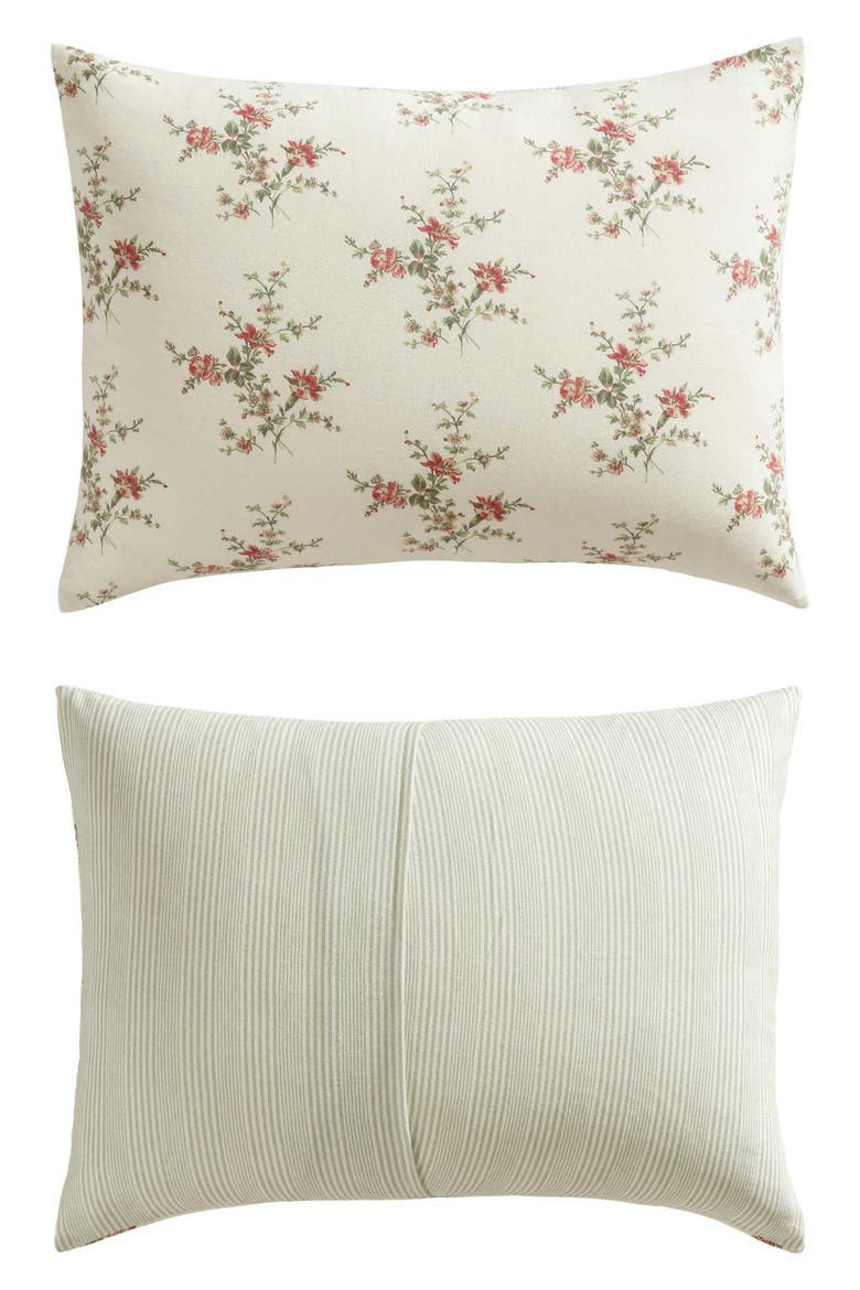 Jessika Flannel Comforter & Sham Set, Alternate, color, LIGHT/ RED