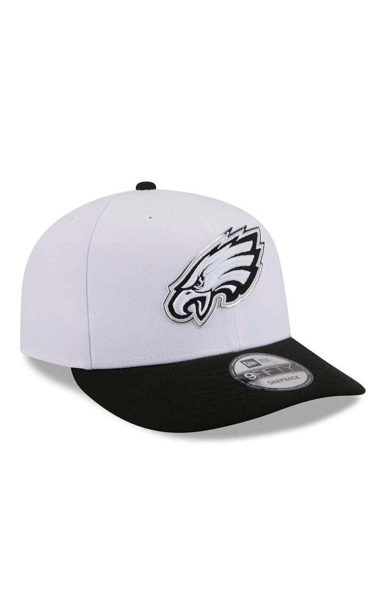 New Era Men's New Era White/Black Philadelphia Eagles 2026 NFL Draft Pre-Curved 9FIFTY Snapback Hat, Alternate, color, White