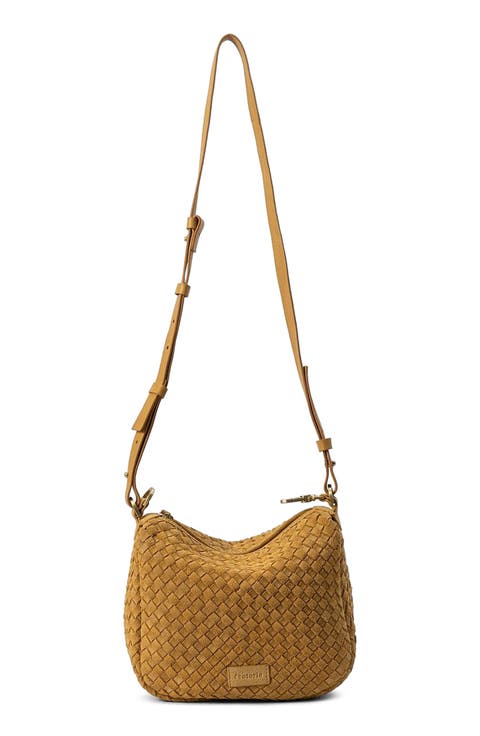 Carrie Woven Suede Crossbody Bag
