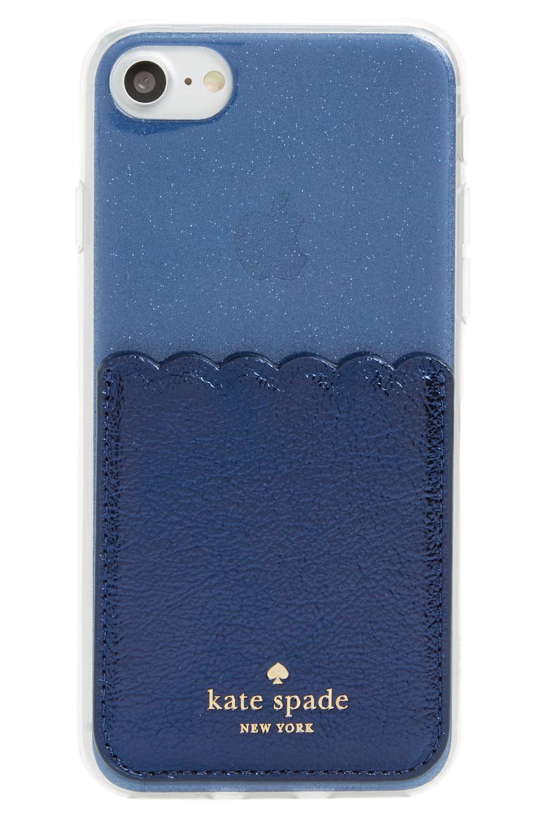 stick to it iPhone 7/8 case & sticker pocket, Main, color, SAPPHIRE
