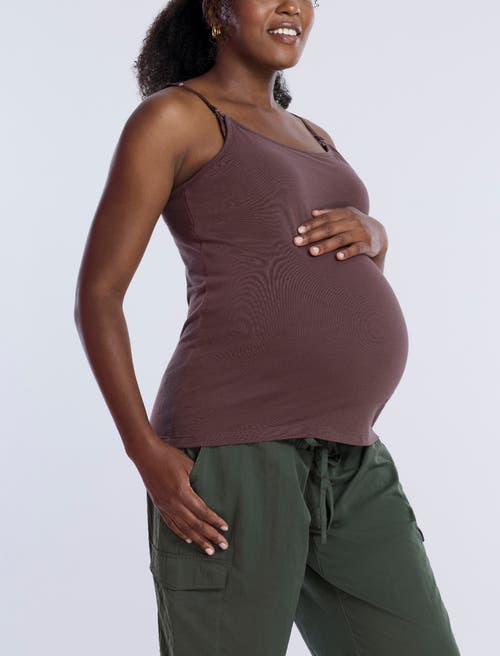 Motherhood Maternity Clip Down Nursing Tank Top Cami In French Roast