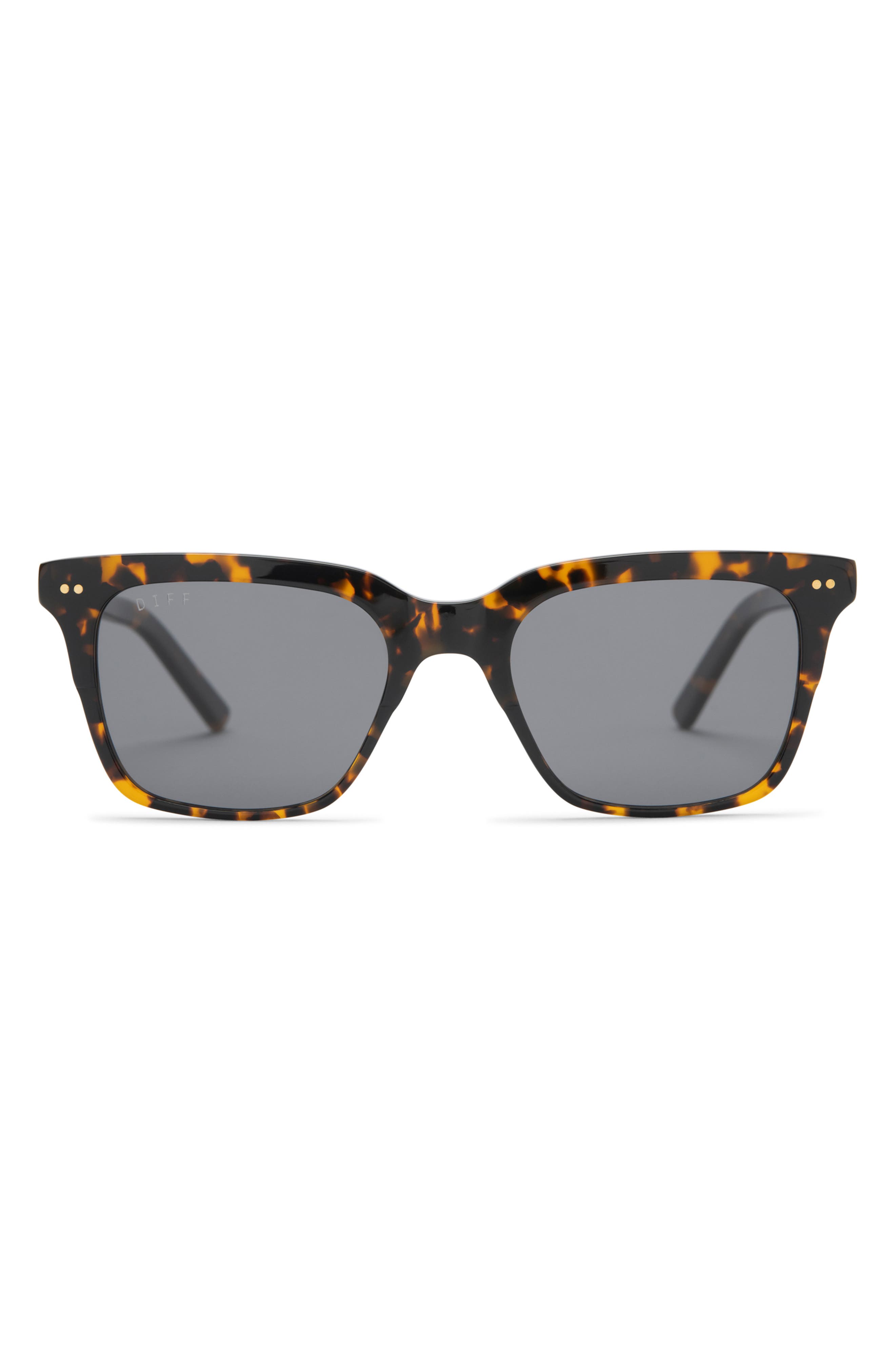 Diff Billie 52mm Polarized Square Sunglasses In Gray