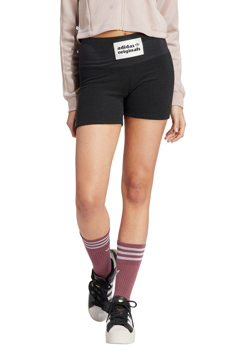 adidas High Waist Terry Bike Shorts, Main, color,